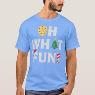 Oh What Fun Christmas With Wreath And Tree T-Shirt
