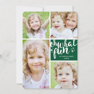 Oh What Fun Collage Holiday Photo Card