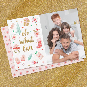 Oh What Fun Family Christmas Photo Card