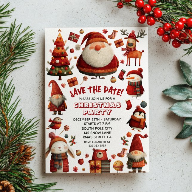 OH What Fun Festive Adult Christmas Party  Save The Date (Creator Uploaded)