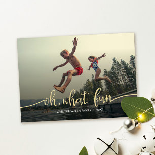 Oh, What Fun! Flat Holiday Photo Card