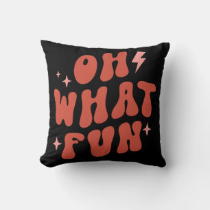 Oh What Fun Groovy Retro Cushion