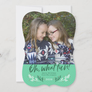 Oh What Fun Holiday Card with Large Photo
