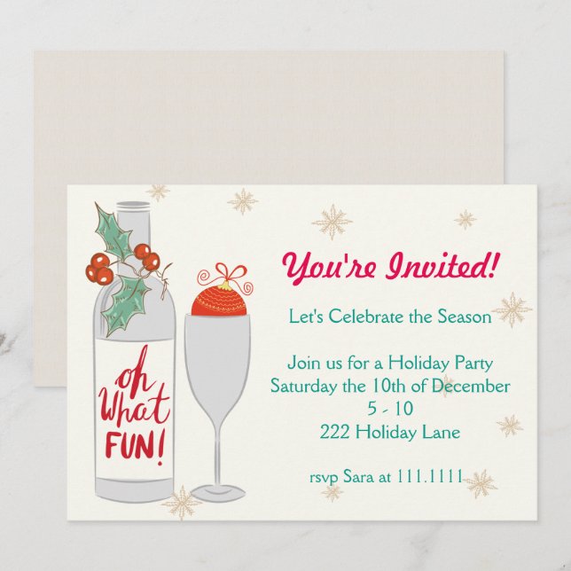 Oh What Fun Holiday Invite (Front/Back)