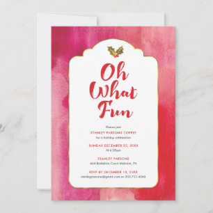 Oh What Fun Holiday Party Invitation