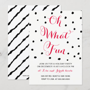 Oh what Fun holiday Party invitations