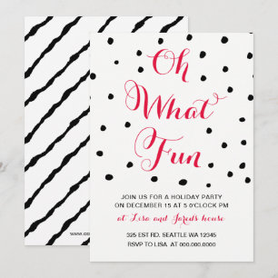 Oh what Fun holiday Party invitations