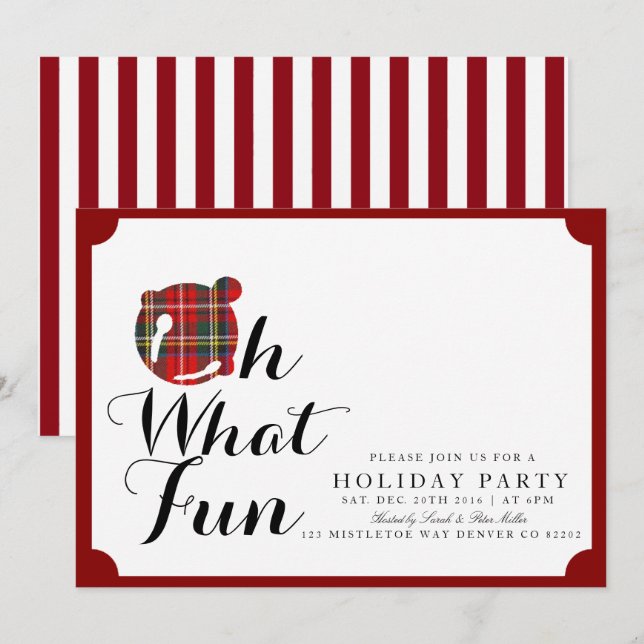 Oh What Fun | Holiday Party Invite (Front/Back)