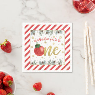 Oh What Fun it is to Be One Christmas Party Napkin