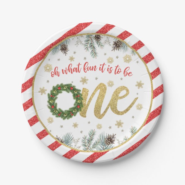 Oh What Fun it is to Be One - Christmas (WR) Paper Plate (Front)