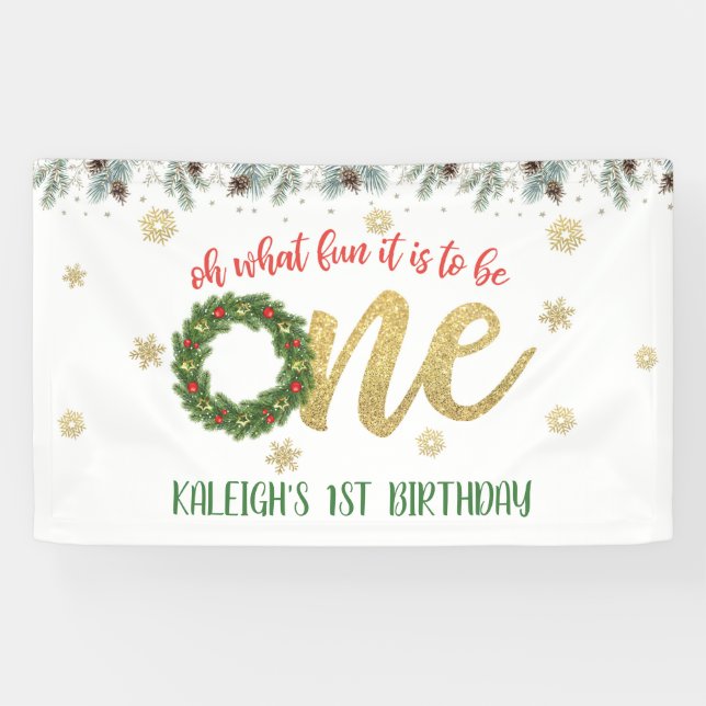 Oh What Fun it is to Be One Christmas - Wreath -  Banner (Horizontal)