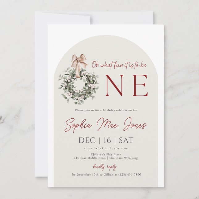 Oh What Fun It Is To Be One Invitation (Front)