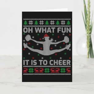 Oh What Fun It Is To Cheer Ugly Cheerleading Chris Card