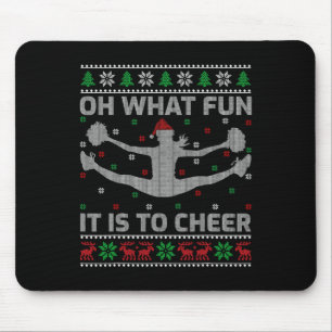 Oh What Fun It Is To Cheer Ugly Cheerleading Chris Mouse Mat