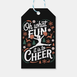 Oh What Fun It Is To Cheer Ugly Cheerleading Xmas Gift Tags