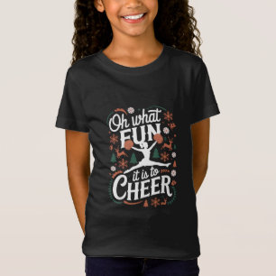 Oh What Fun It Is To Cheer Ugly Cheerleading Xmas T-Shirt