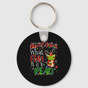 Oh What Fun It Is To Read Book Librarian Teacher C Key Ring