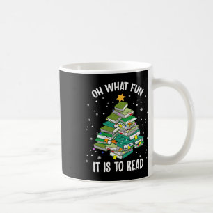 Oh What Fun It Is To Read Christmas Tree Book Love Coffee Mug