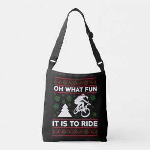 Oh What Fun It Is To Ride Bicycle Christmas Crossbody Bag