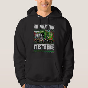 Oh What Fun It Is To Ride Christmas Garbage Truck Hoodie