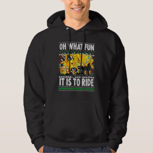 Oh What Fun It Is To Ride  Christmas Mixer Truck Hoodie