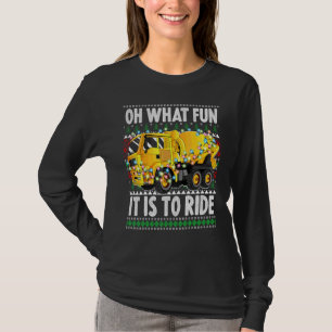 Oh What Fun It Is To Ride Christmas Mixer Truck T-Shirt