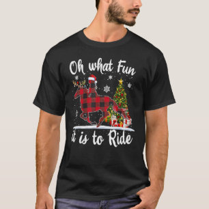 Oh What Fun It Is To Ride Cowgirl With Horses Chri T-Shirt