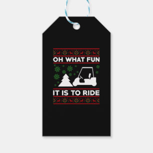 Oh What Fun It Is To Ride Golf Cart Christmas Gift Tags