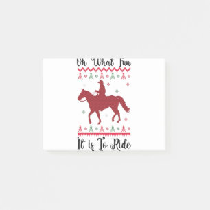 Oh What Fun It Is To Ride Horse Christmas Post-it Notes