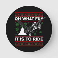 Oh What Fun It Is To Ride Horse UGLY Christmas