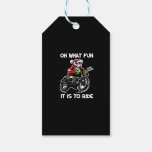 Oh What Fun It Is To Ride Motorcycle Christmas Paj Gift Tags