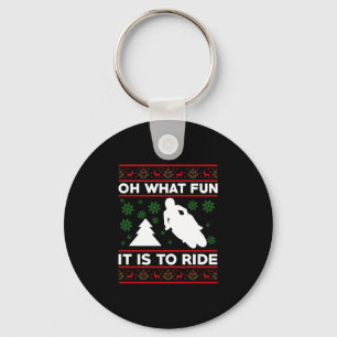 Oh What Fun It Is To Ride Motorcycle Dirt Bike Key Ring