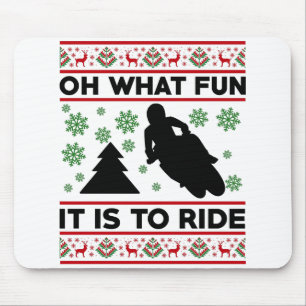 Oh What Fun It Is To Ride Motorcycle Dirt Bike Mouse Mat