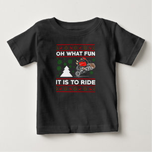 Oh What Fun It Is To Ride Santa Motocross Dirt Bik Baby T-Shirt