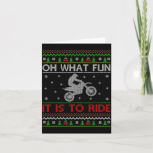 Oh What Fun It Is To Ride Xmas Ugly Motocross Chri Card