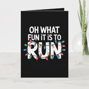 Oh What Fun It Is To Run Christmas Lights Runner Card