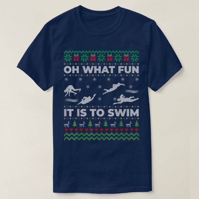 Oh What Fun It Is To Swim Ugly Christmas Sweater G (Design Front)