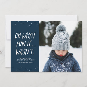 Oh what fun it wasn't funny sarcastic navy holiday card