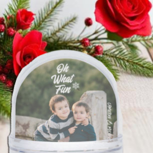 Oh What Fun Kids Photo Christmas Snowglobe