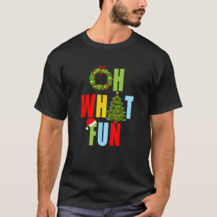 Oh What Fun Merry Christmas Santa Hat T-Shirt