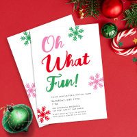 Oh What Fun! Modern Festive Script Christmas Party