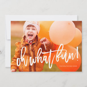 Oh What Fun Photo Card Awesome White Script