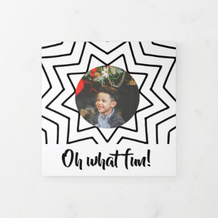 Oh What Fun Photo Personalised Christmas Tri-Fold Holiday Card