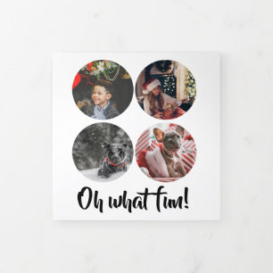 Oh What Fun Photo Personalised Christmas Tri-Fold Holiday Card
