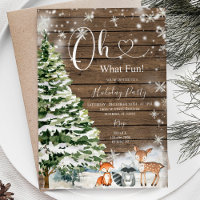 Oh What Fun Pine Trees Christmas Animal Wood