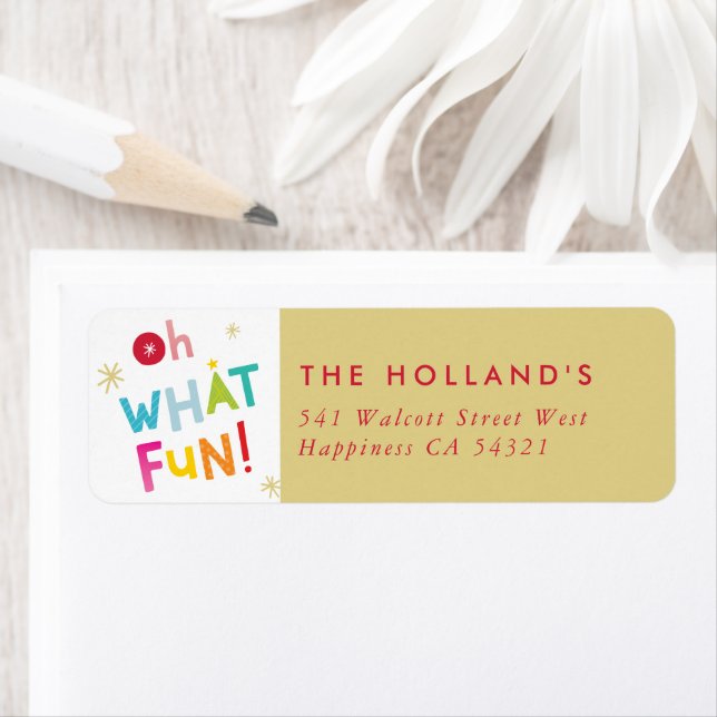 OH WHAT FUN quote modern colourful cute typography (Insitu)