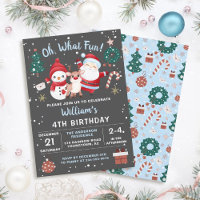 Oh What Fun Snow Christmas Birthday Party 