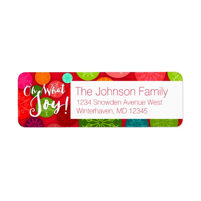 Oh What Joy! Custom Return Address Labels (Front)