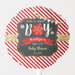 "Oh What Joy, It's A Boy!" Christmas Baby Shower Balloon<br><div class="desc">Celebrate in style with these trendy baby shower balloons. The design is easy to personalise with your own wording and your family and friends will be thrilled when they see these fabulous party balloons.</div>