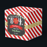 "Oh What Joy, It's A Boy!" Christmas Baby Shower Favour Box<br><div class="desc">Celebrate in style with these trendy favour boxes. The design is easy to personalise with your own wording and your family and friends will be thrilled when they receive this fabulous party favour boxes. Matching items can be found in the collection.</div>